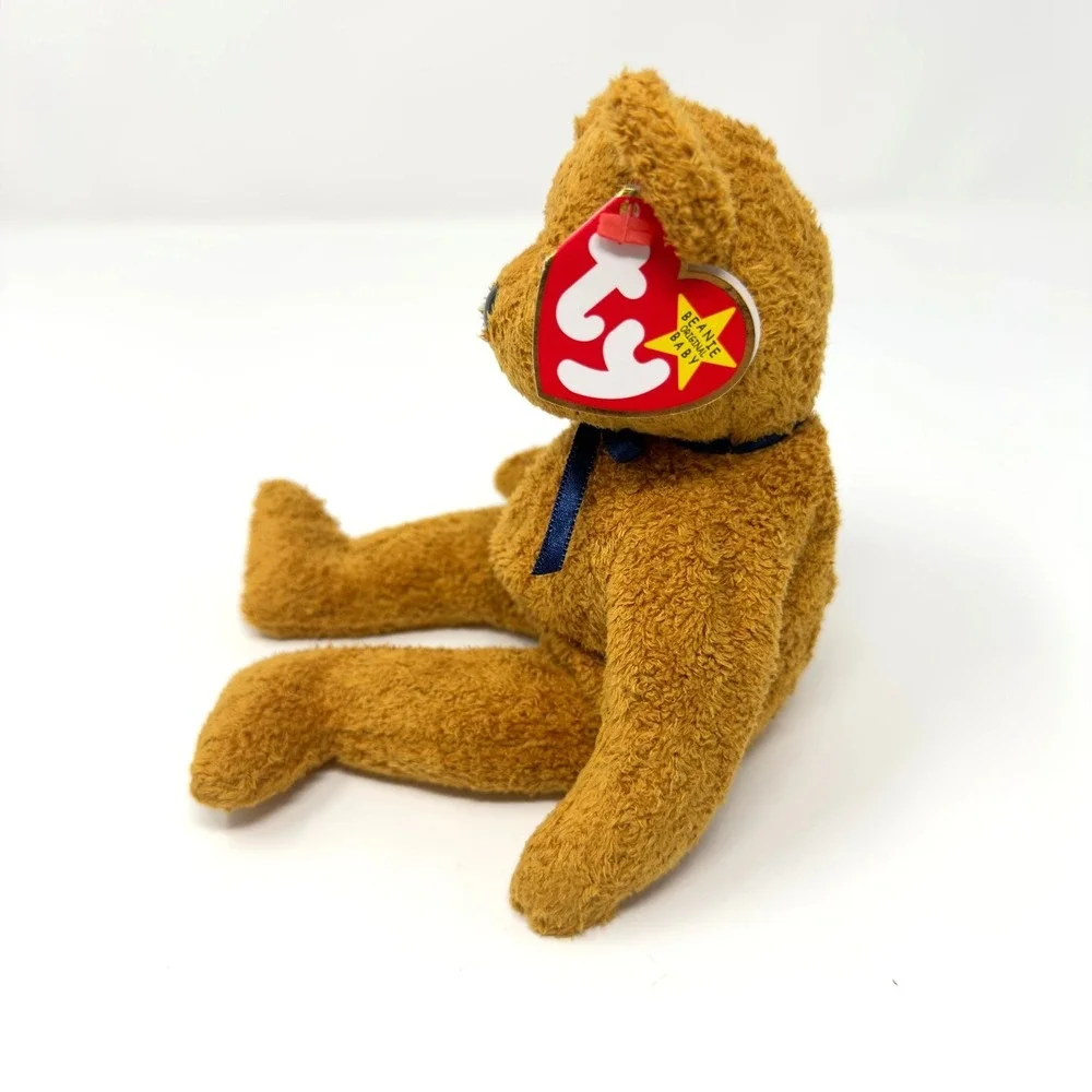 Ty Fuzz Bear Beanie Baby Plush Beanie Babies Tag Errors Brown Retired 1998‎
